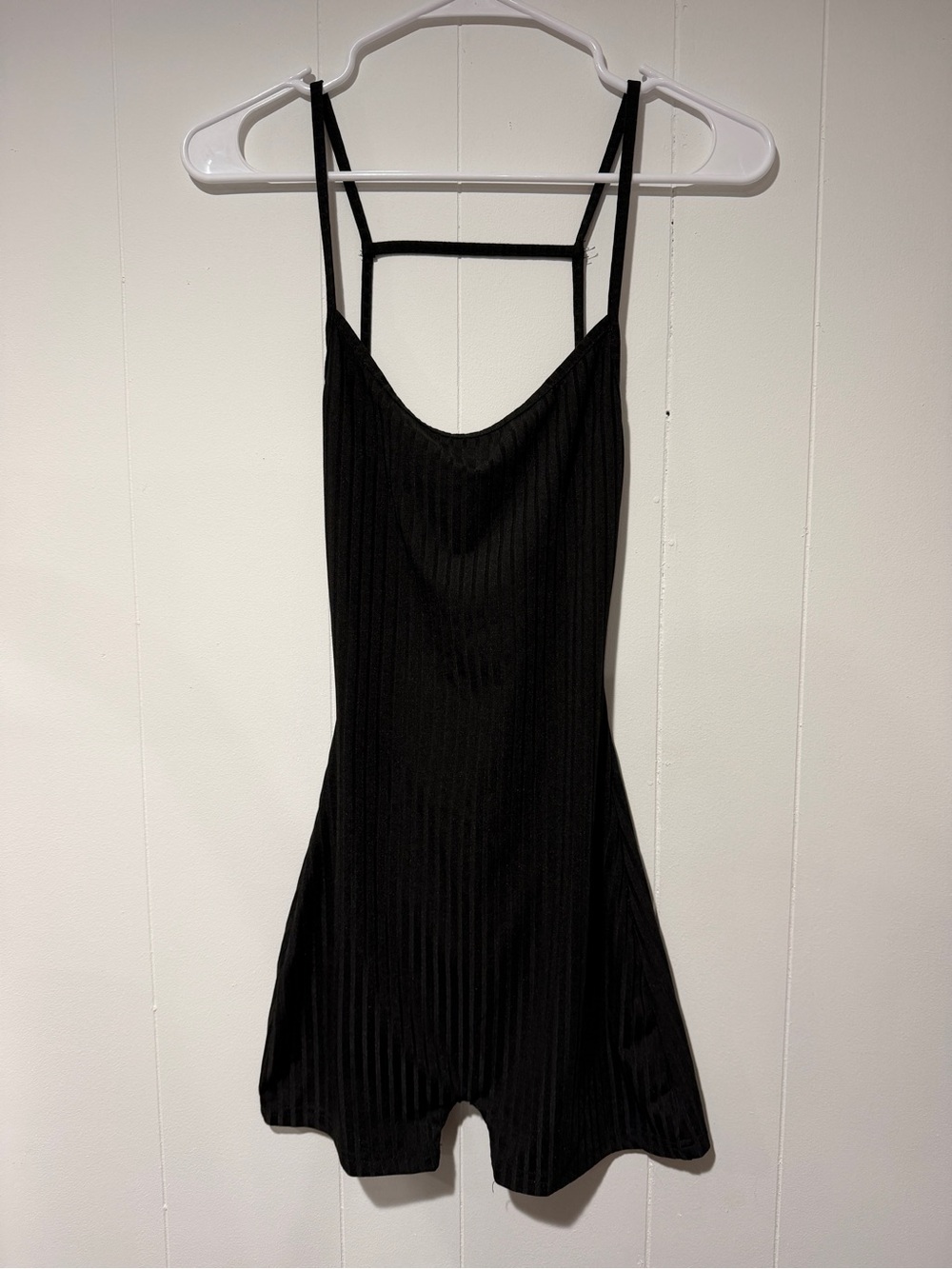 Black Spaghetti-Strap Romper